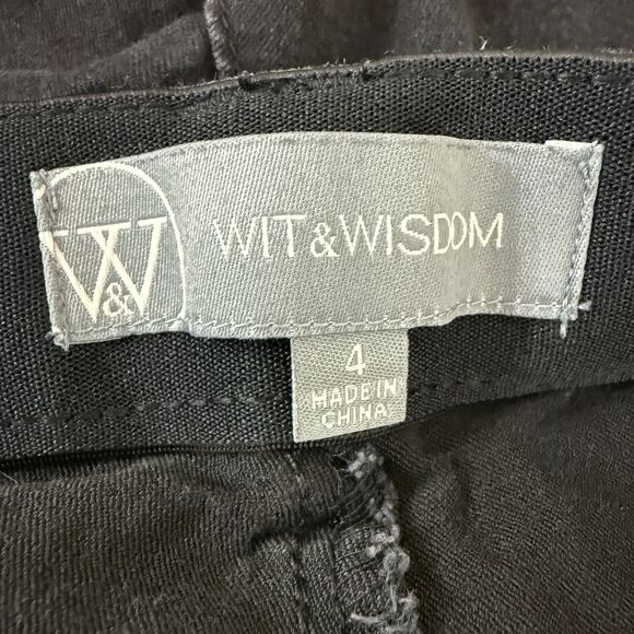 Wit & Wisdom Women's Black Skinny Jeans Stretch Waistband Size 4 - Picture 3 of 11